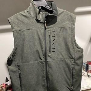 Green Cinch Zip Up Vest